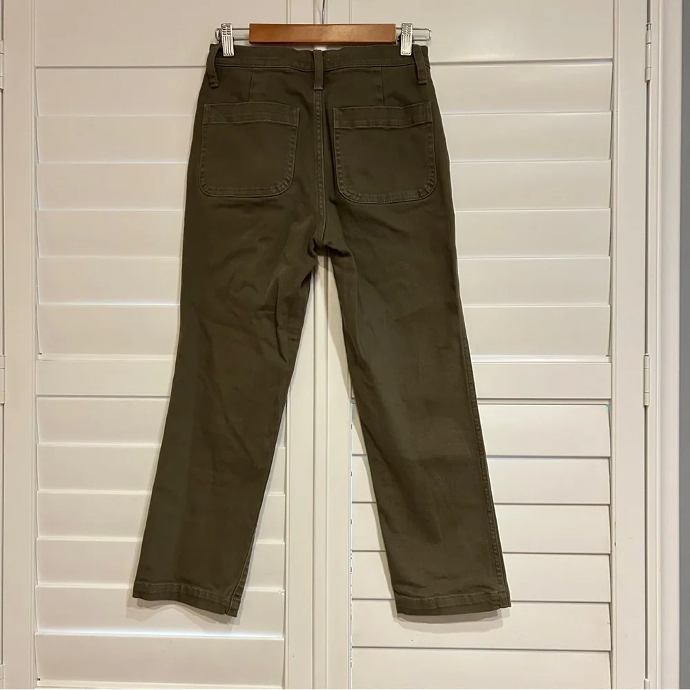 J Crew Straight Leg Pant Olive Green Size 25 - Picture 3 of 5